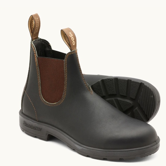 Blundstone Men\'s Originals #500 Stout Brown Leather Chelsea Boots, US 11.5